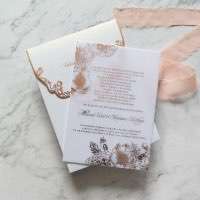 White Acrylic Invitation Card Rose Gold Latest Invitation Personalized Custom